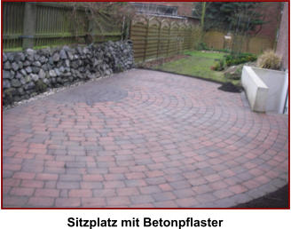 Sitzplatz mit Betonpflaster