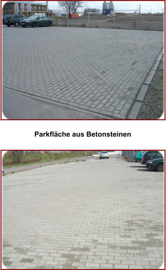 Parkflche aus Betonsteinen