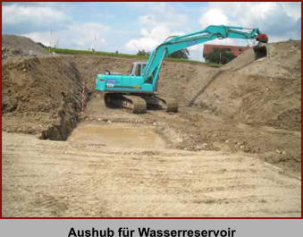 Aushub fr Wasserreservoir