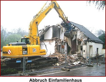 Abbruch Einfamilienhaus